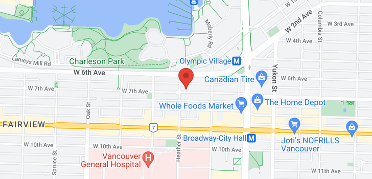 map of 209 685 W 7TH AVENUE